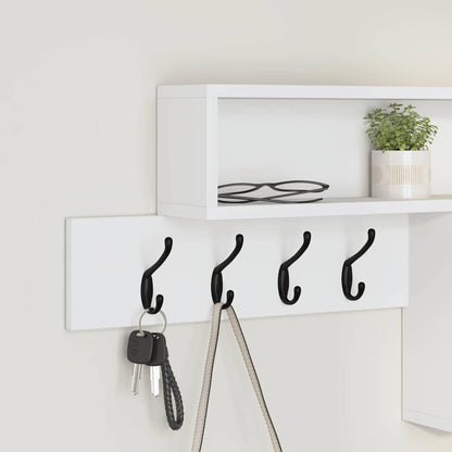 Wall-Mounted Coat Rack Wall-Mounted White 100 x 12 x 43.5 cm