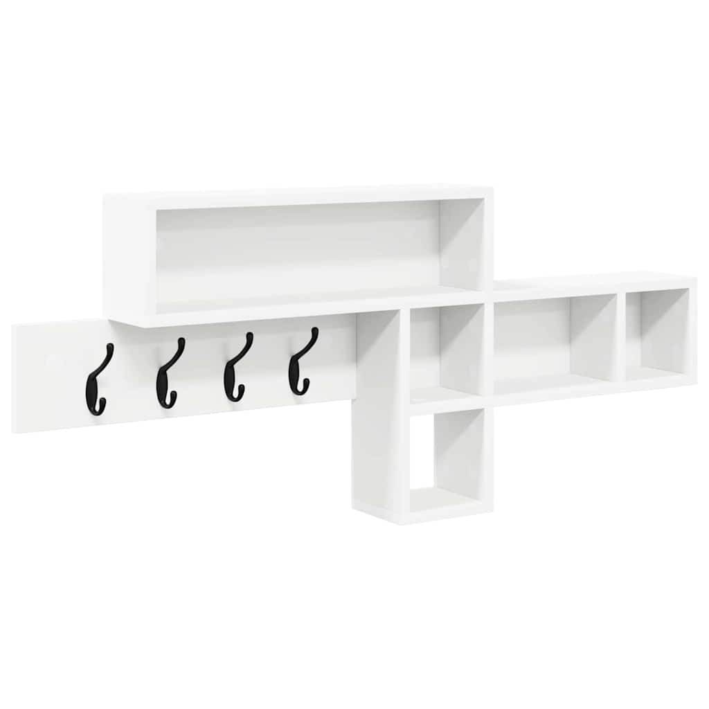 Wall-Mounted Coat Rack Wall-Mounted White 100 x 12 x 43.5 cm