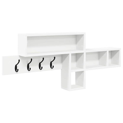 Wall-Mounted Coat Rack Wall-Mounted White 100 x 12 x 43.5 cm