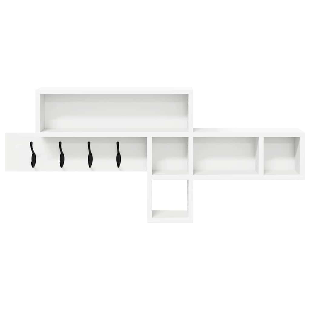 Wall-Mounted Coat Rack Wall-Mounted White 100 x 12 x 43.5 cm
