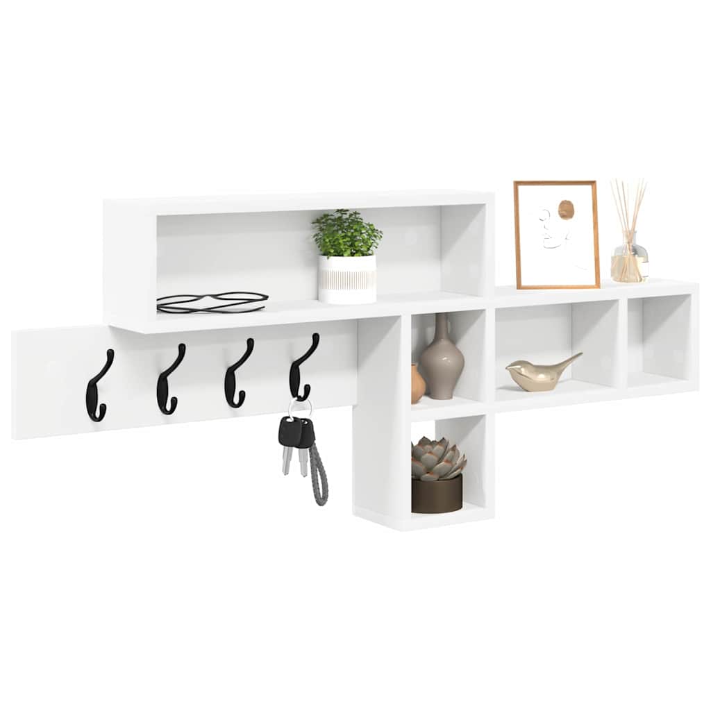 Wall-Mounted Coat Rack Wall-Mounted White 100 x 12 x 43.5 cm