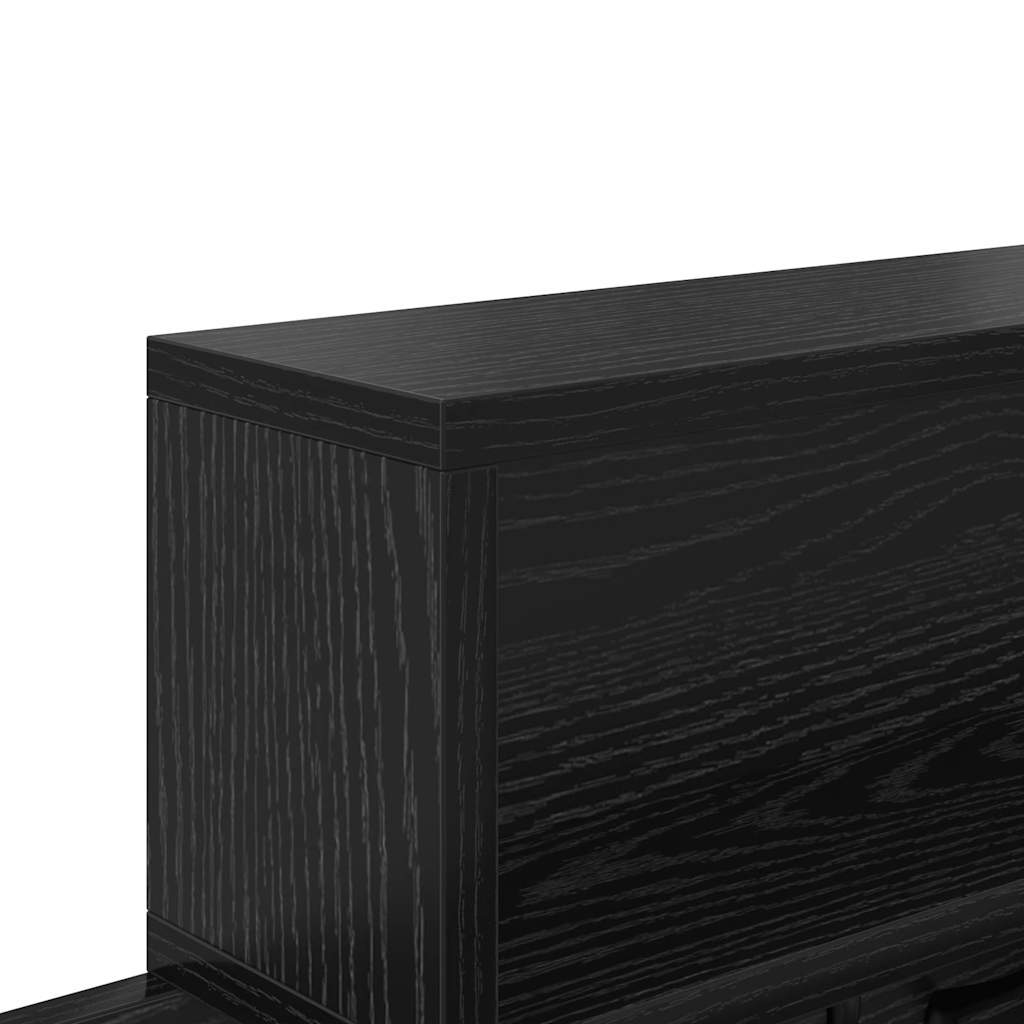 Wall-Mounted Coat Rack Wall-Mounted Black Oak Engineered wood