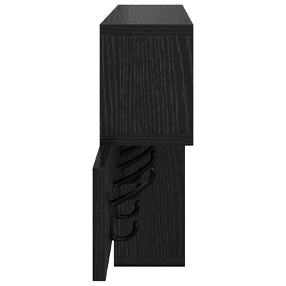 Wall-Mounted Coat Rack Wall-Mounted Black Oak Engineered wood