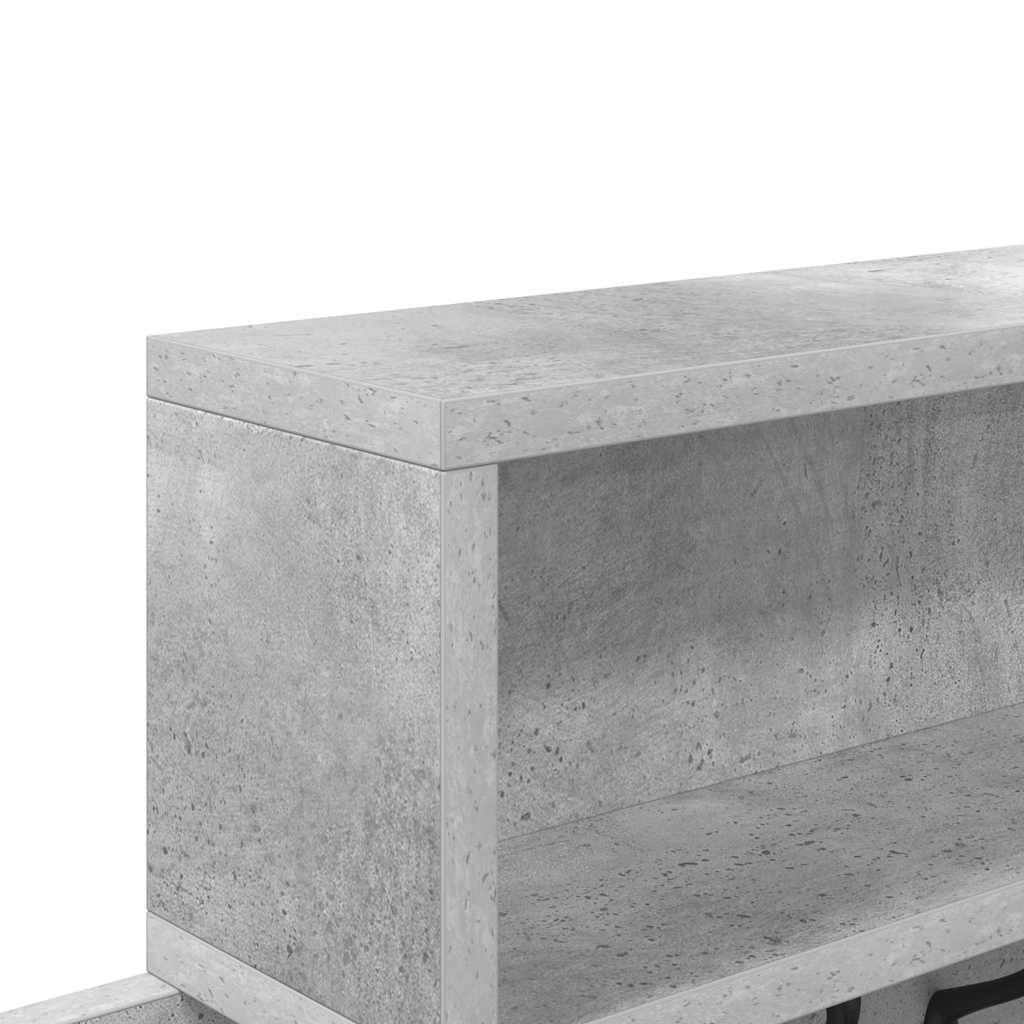 Wall-Mounted Coat Rack Concrete Grey 100 x 12 x 43.5 cm