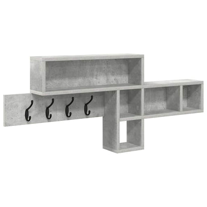 Wall-Mounted Coat Rack Concrete Grey 100 x 12 x 43.5 cm