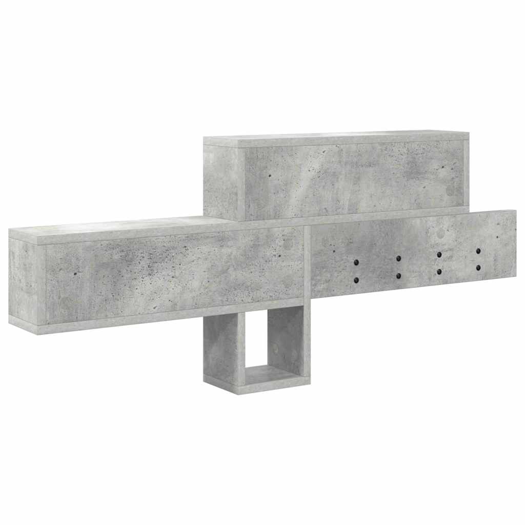 Wall-Mounted Coat Rack Wall-Mounted Concrete Grey