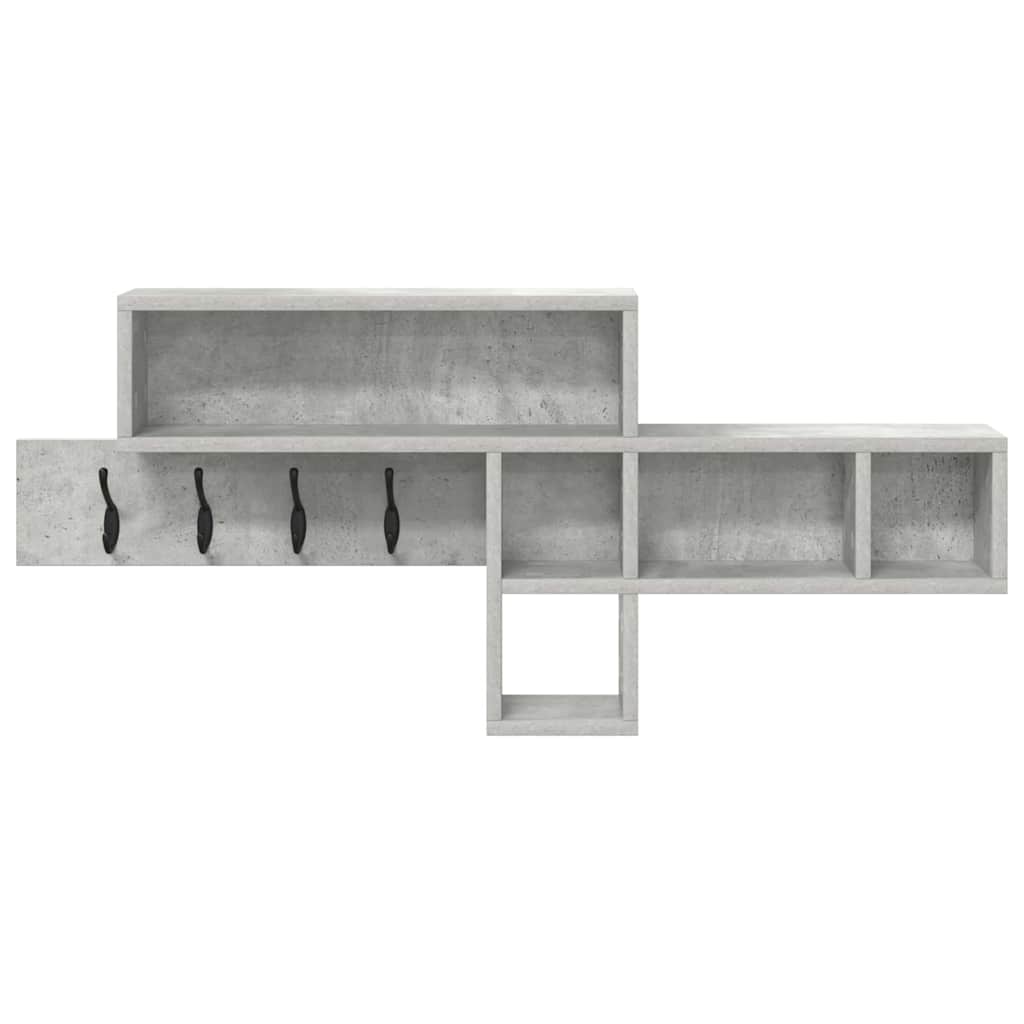 Wall-Mounted Coat Rack Concrete Grey 100 x 12 x 43.5 cm