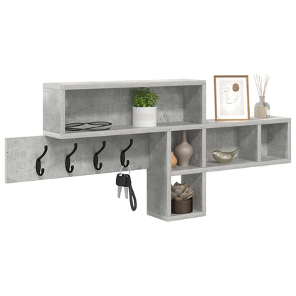 Wall-Mounted Coat Rack Concrete Grey 100 x 12 x 43.5 cm