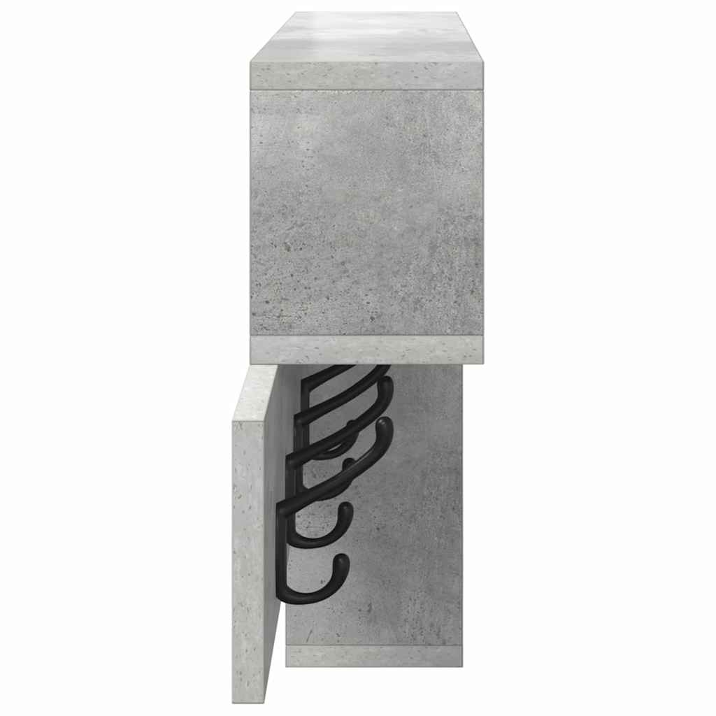 Wall-Mounted Coat Rack Concrete Grey 100 x 12 x 43.5 cm