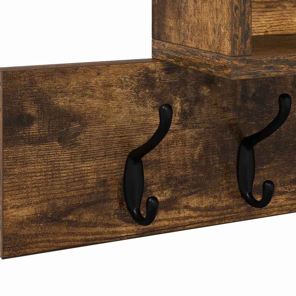 Wall-Mounted Coat Rack Wall-Mounted Smoked Oak Engineered wood