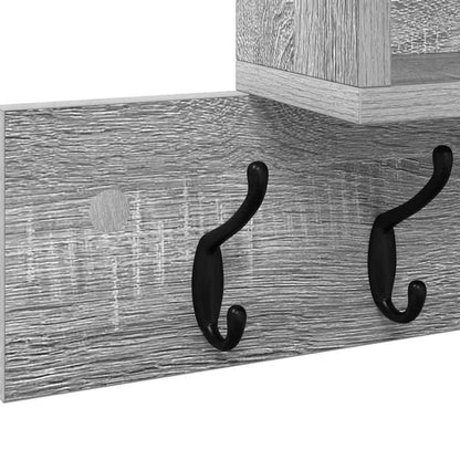 Wall-Mounted Coat Rack Wall-Mounted Grey Sonoma Engineered wood