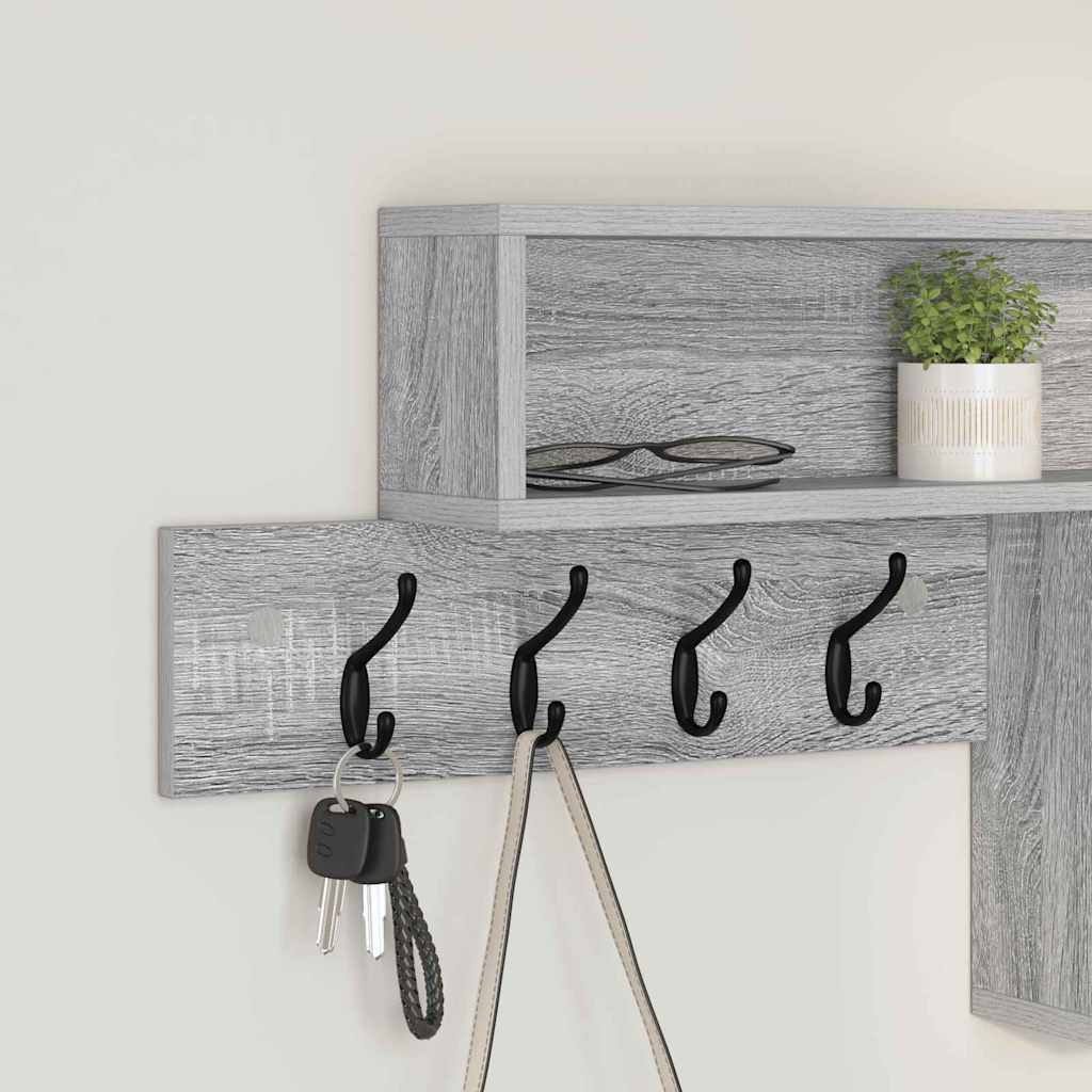 Wall-Mounted Coat Rack Wall-Mounted Grey Sonoma Engineered wood