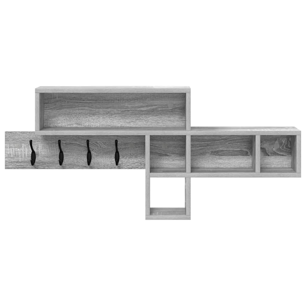 Wall-Mounted Coat Rack Grey Sonoma 100 x 12 x 43.5 cm