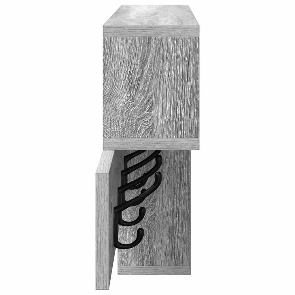 Wall-Mounted Coat Rack Grey Sonoma 100 x 12 x 43.5 cm