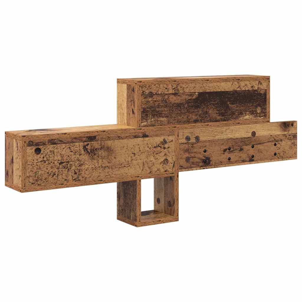 Wall-Mounted Coat Rack with Shelf Old Wood 100 x 12 x 43.5 cm