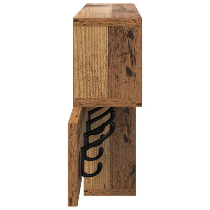 Wall-Mounted Coat Rack with Shelf Old Wood 100 x 12 x 43.5 cm