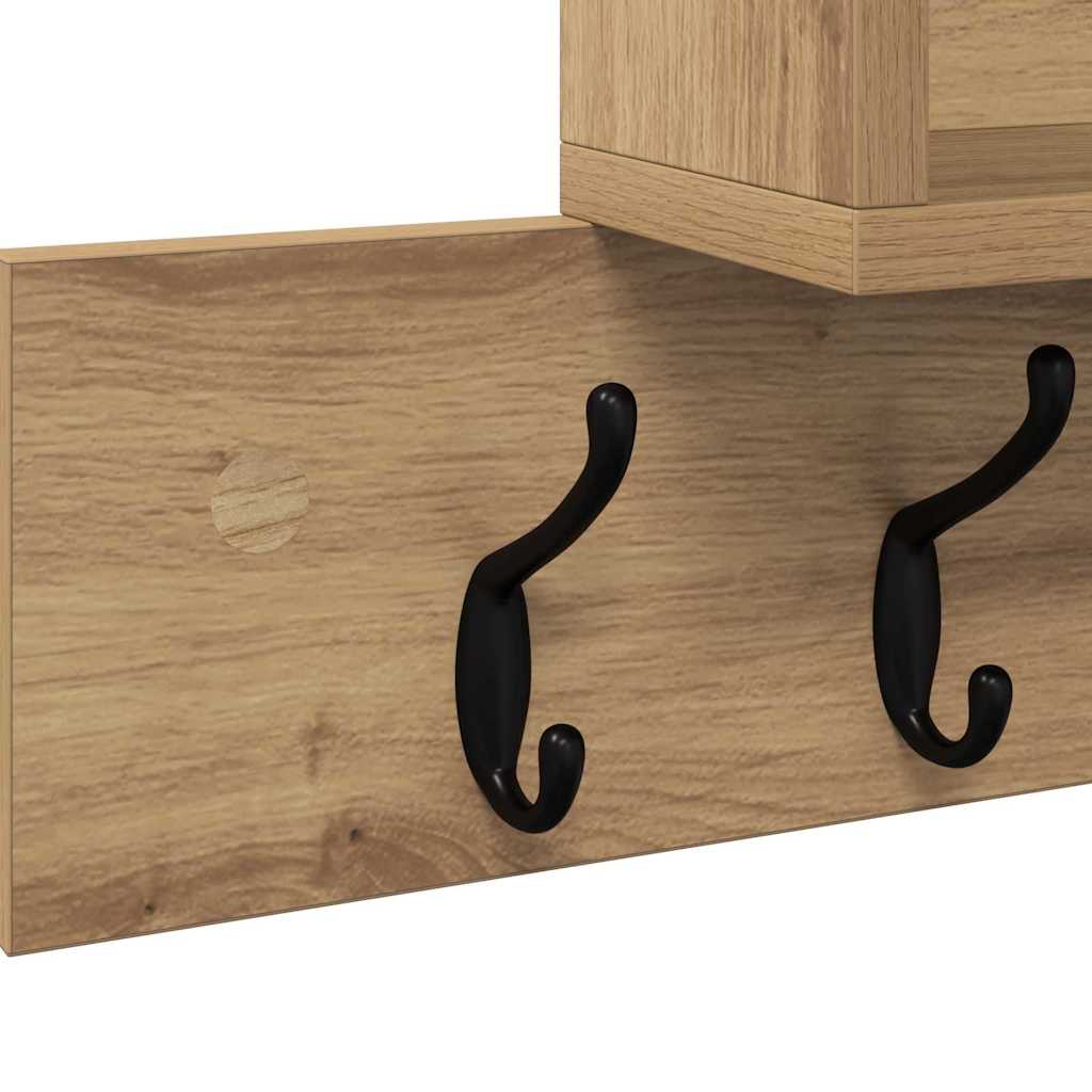 Wall-Mounted Coat Rack Artisan Oak 100 x 12 x 43.5 cm
