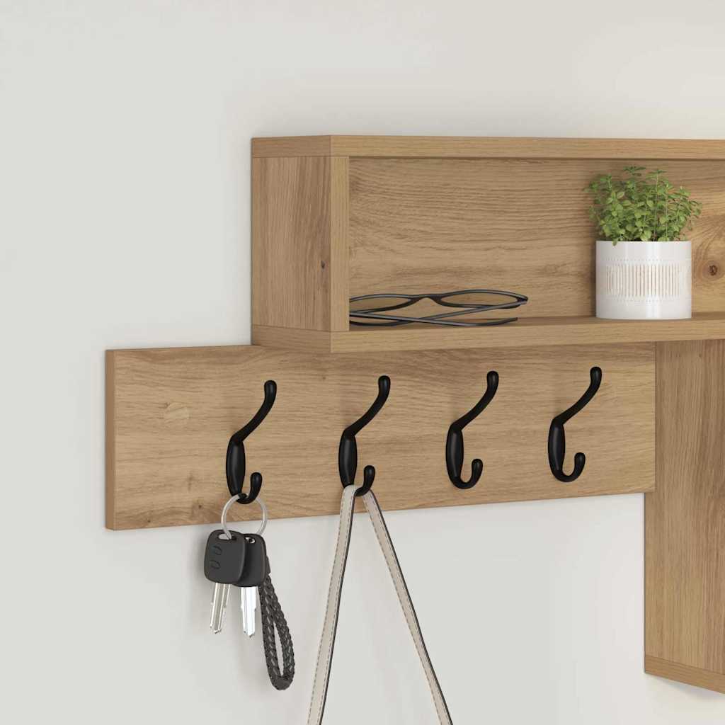 Wall-Mounted Coat Rack Wall-Mounted Artisan Oak Engineered wood
