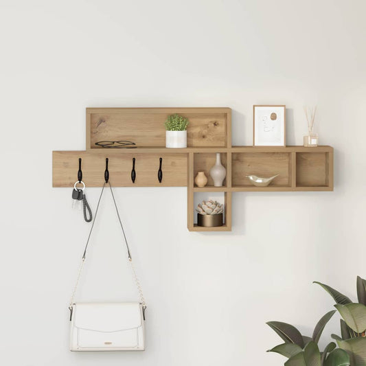 Wall-Mounted Coat Rack Wall-Mounted Artisan Oak Engineered wood