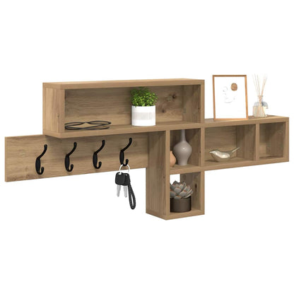 Wall-Mounted Coat Rack Artisan Oak 100 x 12 x 43.5 cm