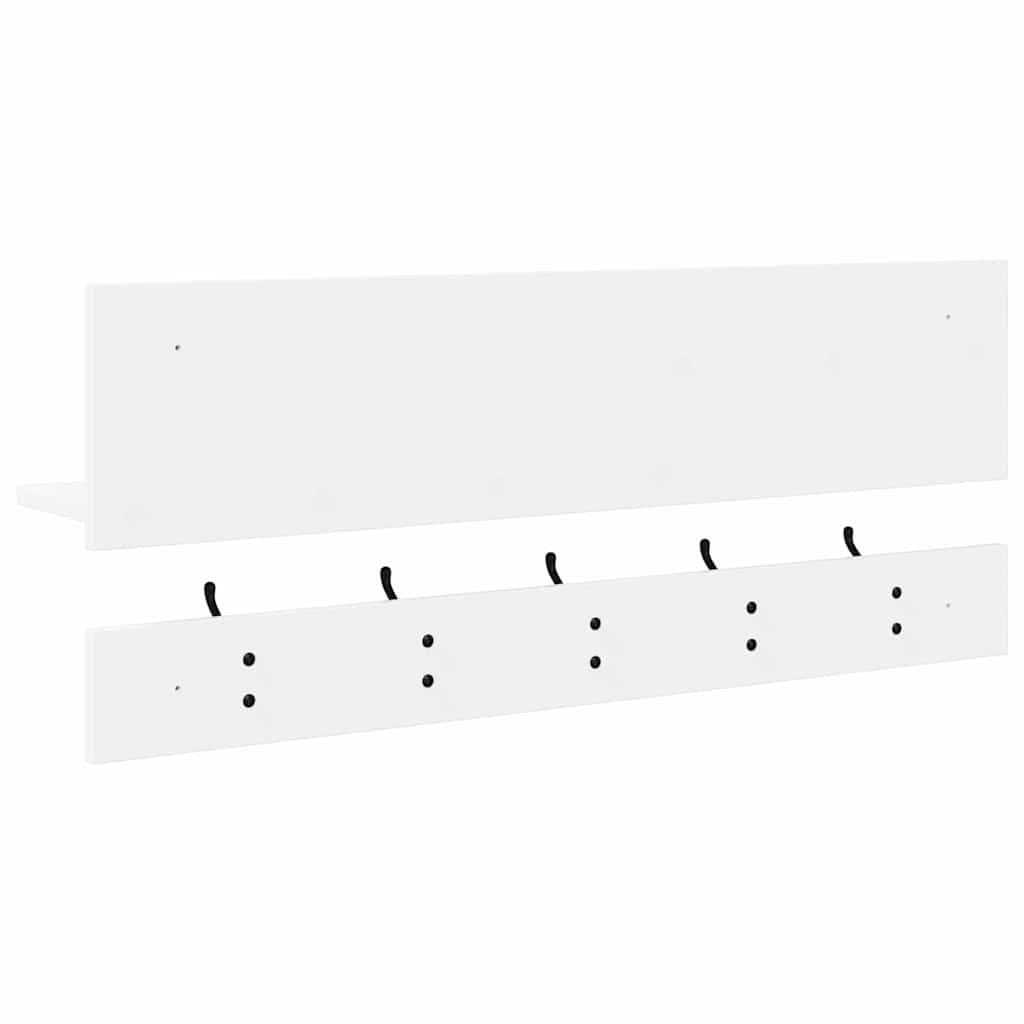 Wall-Mounted Coat Rack Wall-Mounted White 90 x 15 x 36 cm