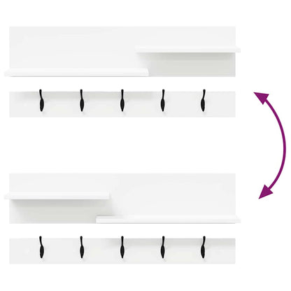 Wall-Mounted Coat Rack Wall-Mounted White 90 x 15 x 36 cm
