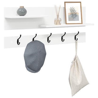 Wall-Mounted Coat Rack Wall-Mounted White 90 x 15 x 36 cm