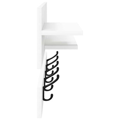 Wall-Mounted Coat Rack Wall-Mounted White 90 x 15 x 36 cm