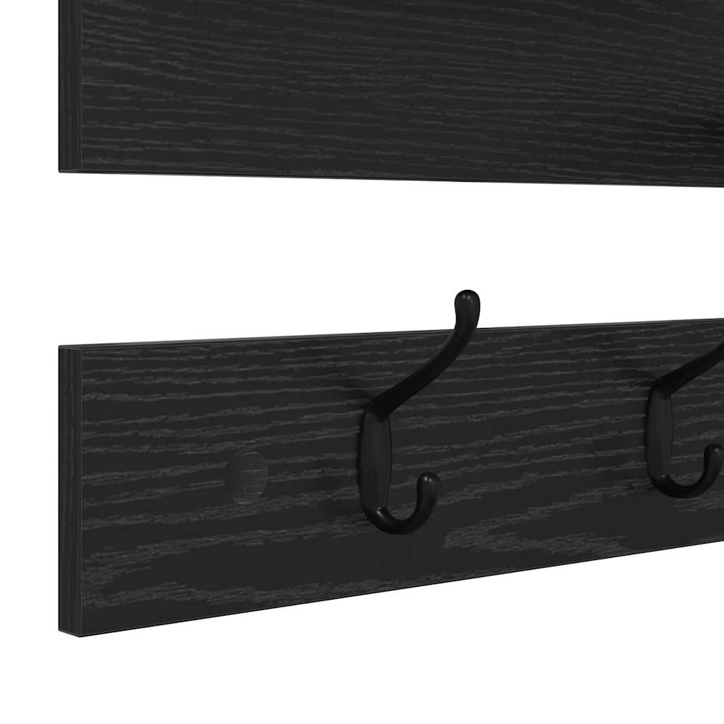 Wall-Mounted Coat Rack Wall-Mounted Black Oak 90 x 15 x 36 cm