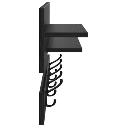 Wall-Mounted Coat Rack Wall-Mounted Black Oak 90 x 15 x 36 cm