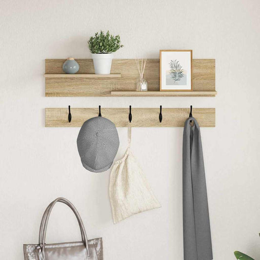 Wall-Mounted Coat Rack Wall-Mounted Sonoma Oak 90 x 15 x 36 cm