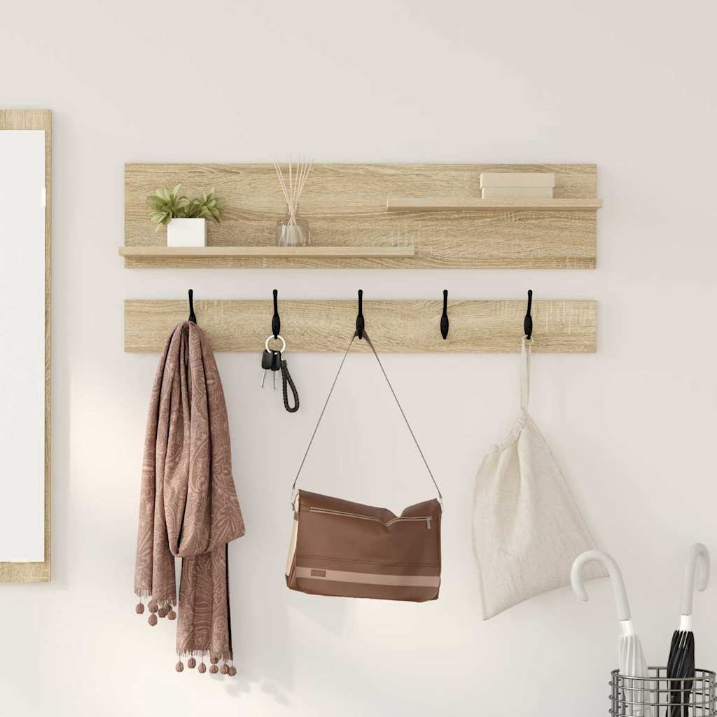 Wall-Mounted Coat Rack Wall-Mounted Sonoma Oak 90 x 15 x 36 cm