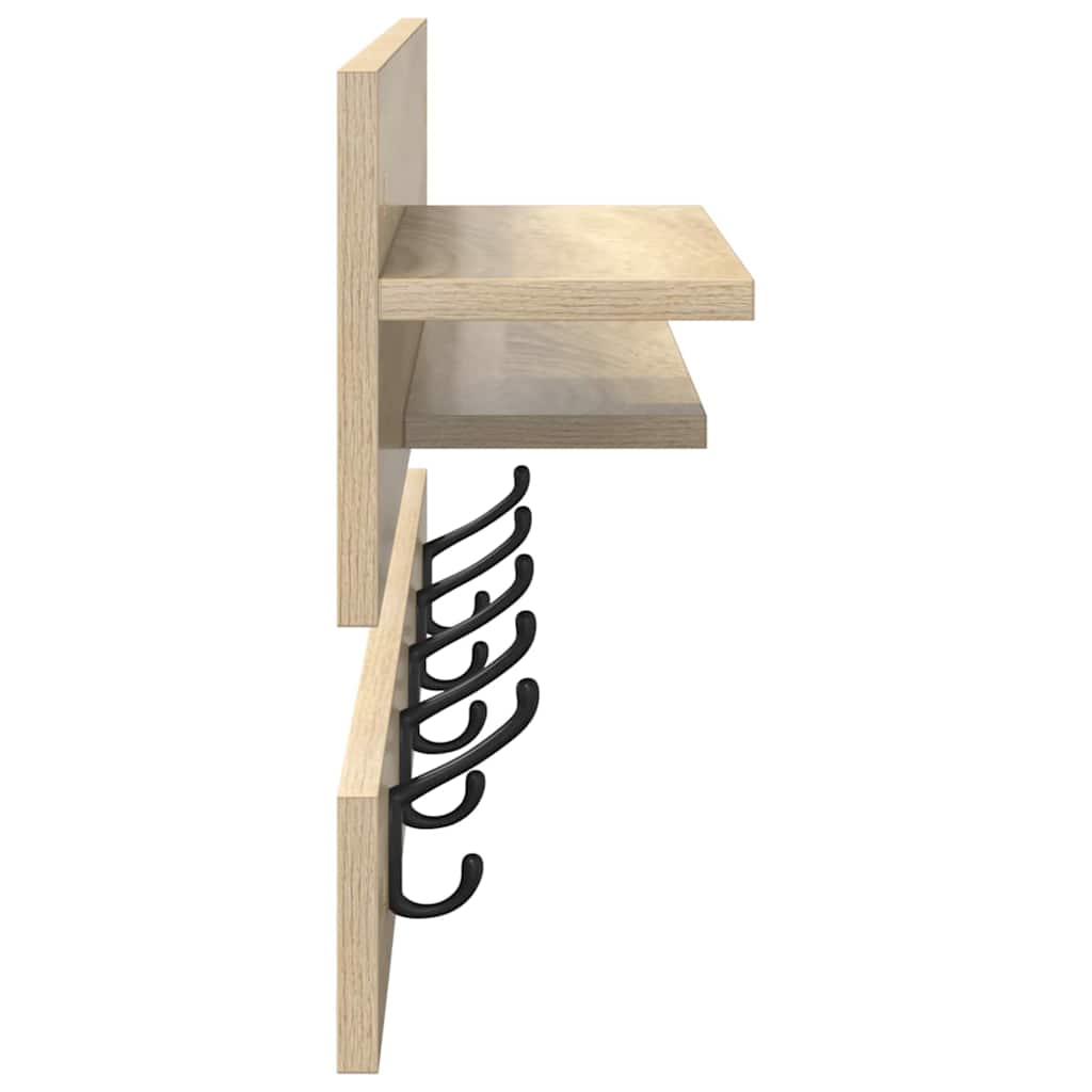Wall-Mounted Coat Rack Wall-Mounted Sonoma Oak 90 x 15 x 36 cm