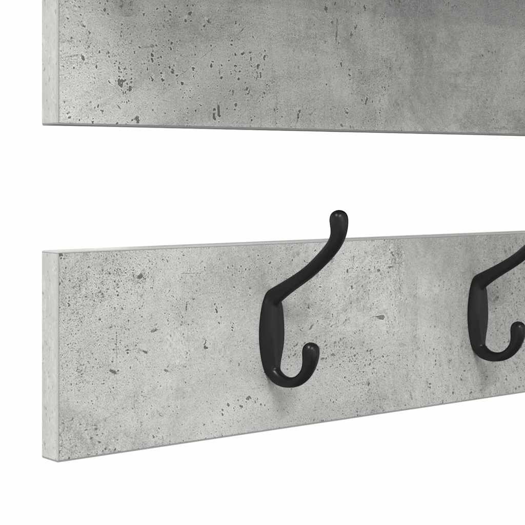 Wall-Mounted Coat Rack Wall-Mounted Concrete Grey