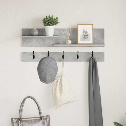Wall-Mounted Coat Rack Wall-Mounted Concrete Grey