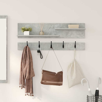 Wall-Mounted Coat Rack Wall-Mounted Concrete Grey