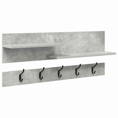 Wall-Mounted Coat Rack Wall-Mounted Concrete Grey