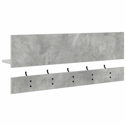Wall-Mounted Coat Rack Wall-Mounted Concrete Grey