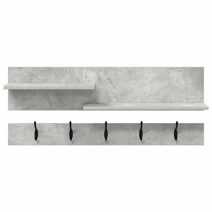 Wall-Mounted Coat Rack Wall-Mounted Concrete Grey