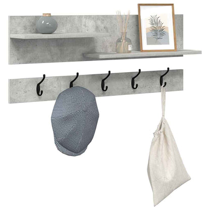 Wall-Mounted Coat Rack Wall-Mounted Concrete Grey