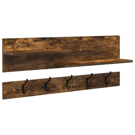 Wall-Mounted Coat Rack Wall-Mounted Smoked Oak 90 x 15 x 36 cm