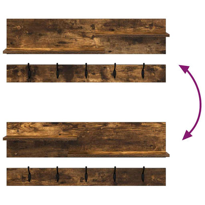 Wall-Mounted Coat Rack Wall-Mounted Smoked Oak 90 x 15 x 36 cm
