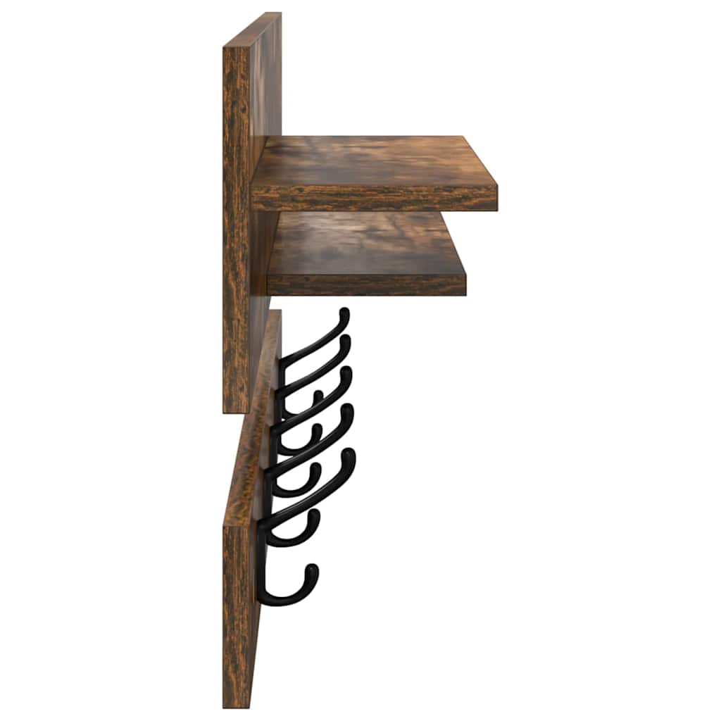 Wall-Mounted Coat Rack Wall-Mounted Smoked Oak 90 x 15 x 36 cm