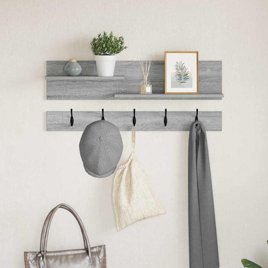 Wall-Mounted Coat Rack Wall-Mounted Grey Sonoma 90 x 15 x 36 cm