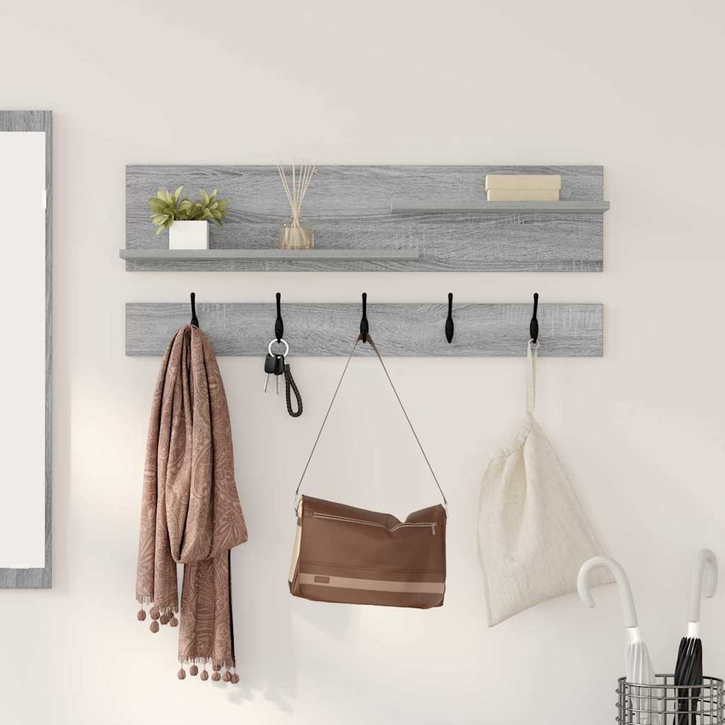 Wall-Mounted Coat Rack Wall-Mounted Grey Sonoma 90 x 15 x 36 cm