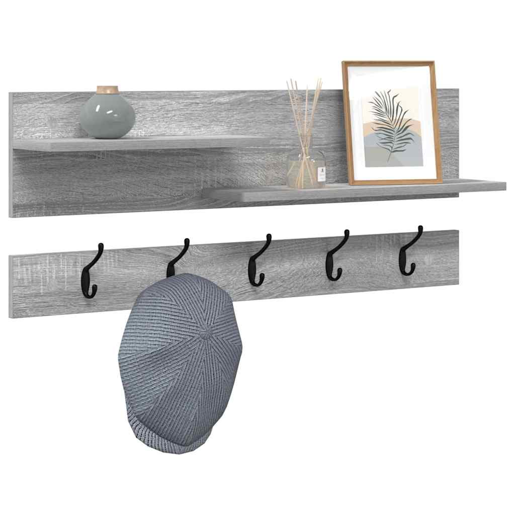 Wall-Mounted Coat Rack Wall-Mounted Grey Sonoma 90 x 15 x 36 cm