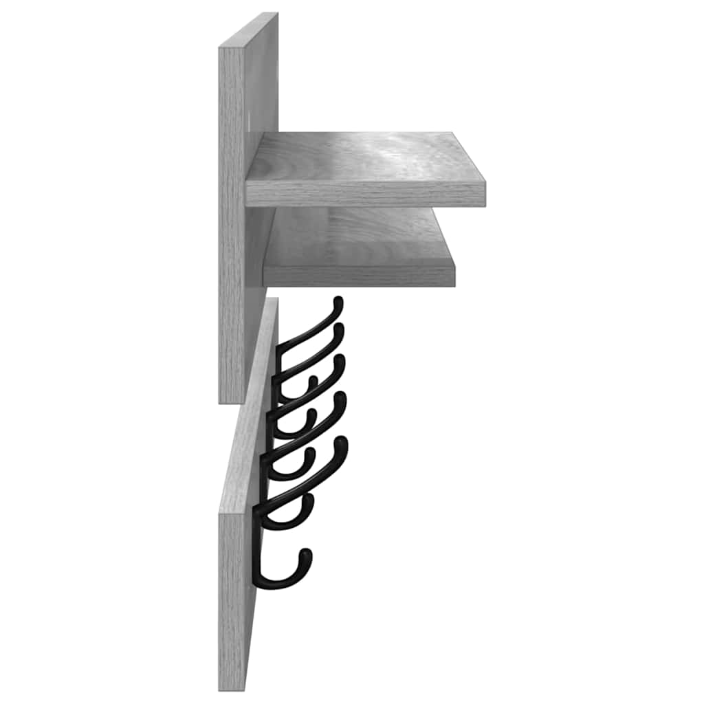 Wall-Mounted Coat Rack Wall-Mounted Grey Sonoma 90 x 15 x 36 cm