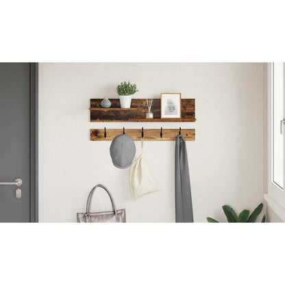 Wall-Mounted Coat Rack Old Wood 90 x 15 x 36 cm Engineered wood