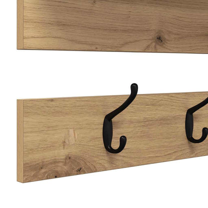 Wall-Mounted Coat Rack with Shelf Artisan Oak 90 x 15 x 36 cm