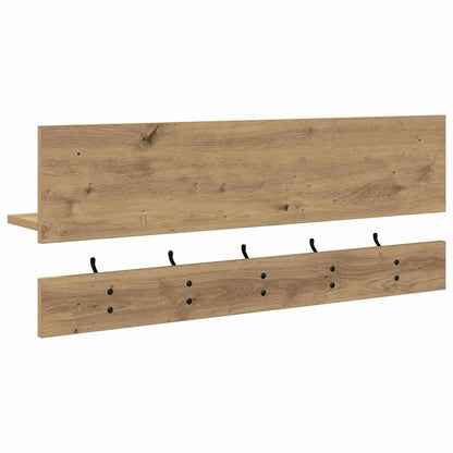 Wall-Mounted Coat Rack with Shelf Artisan Oak 90 x 15 x 36 cm